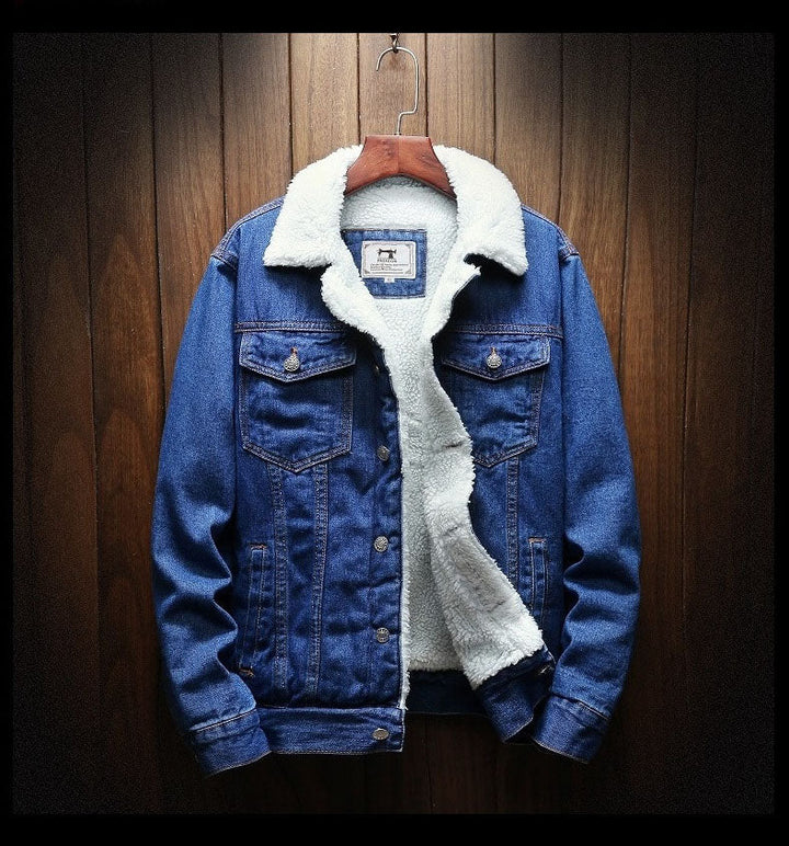 Fleece-Lined Retro Denim Jacket - Samuel