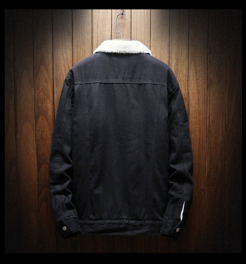 Fleece-Lined Retro Denim Jacket - Samuel