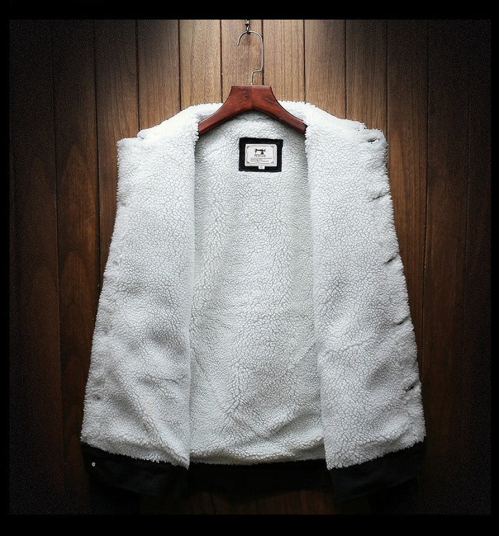 Fleece-Lined Retro Denim Jacket - Samuel