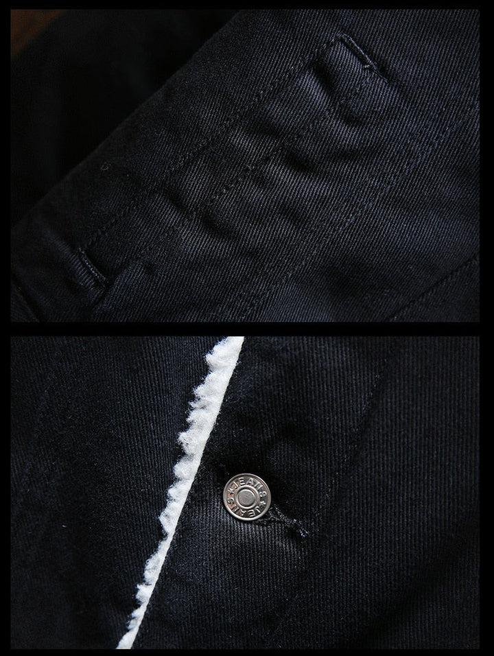 Fleece-Lined Retro Denim Jacket - Samuel