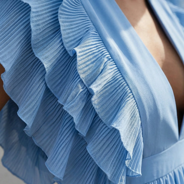 Fließendes Abendkleid Mit Rüschenärmeln - Gladys