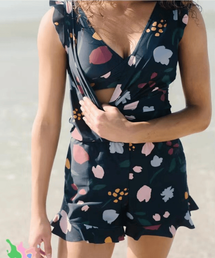 Floral Gemustertes Freizeitbadeoutfit - Amina