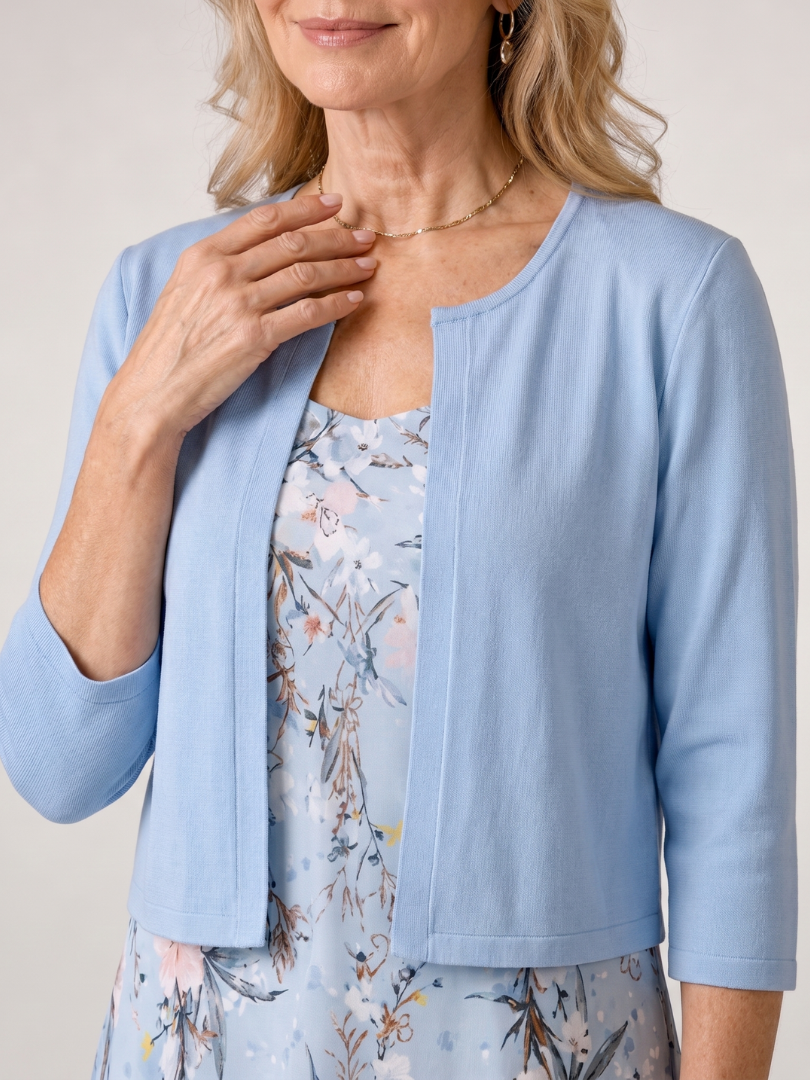 Floral Midi Dress With Matching Jacket - Stephanie