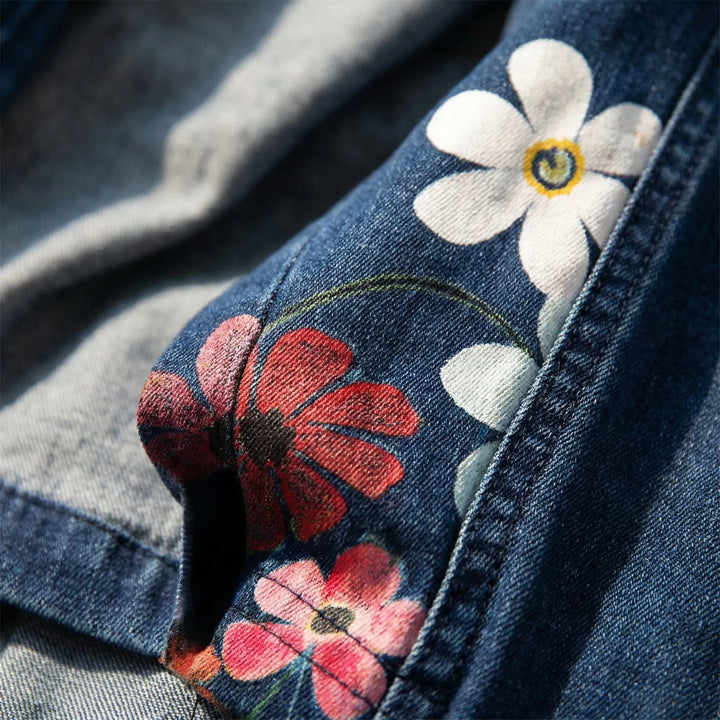 Floral Print Dungaree Jumpsuit - Susie