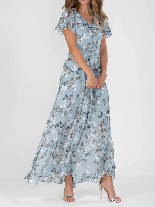 Floral Print Floaty Maxi Dress - Janie