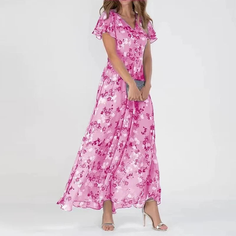 Floral Print Floaty Maxi Dress - Janie