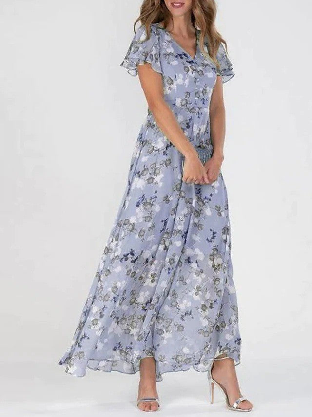 Floral Print Floaty Maxi Dress - Janie