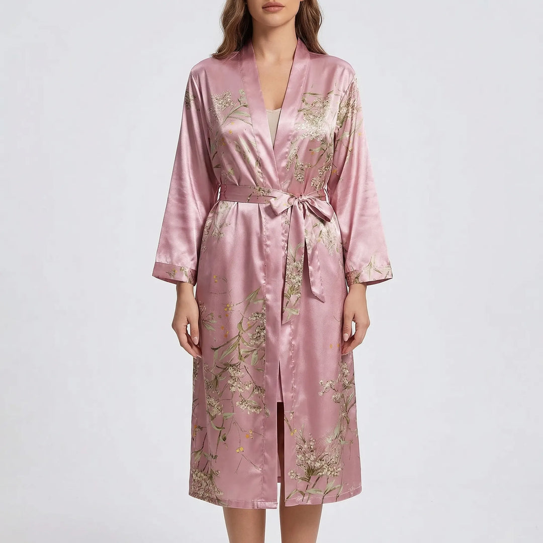 Floral Print Kimono And Slip Dress Set - Thelma