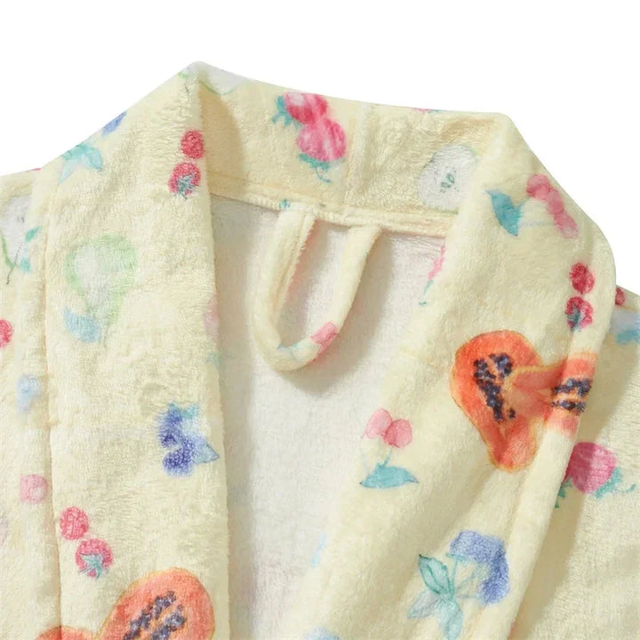Floral Print Long Dressing Gown - Rebecca