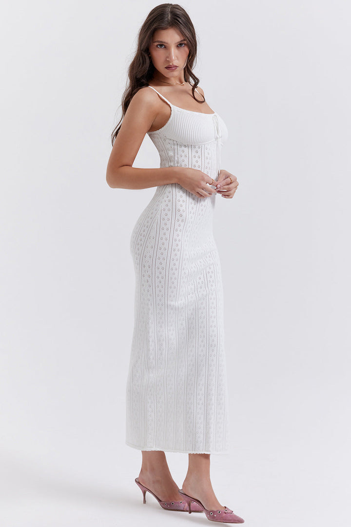 White Crocheted Boho Summer Dress – Lyra