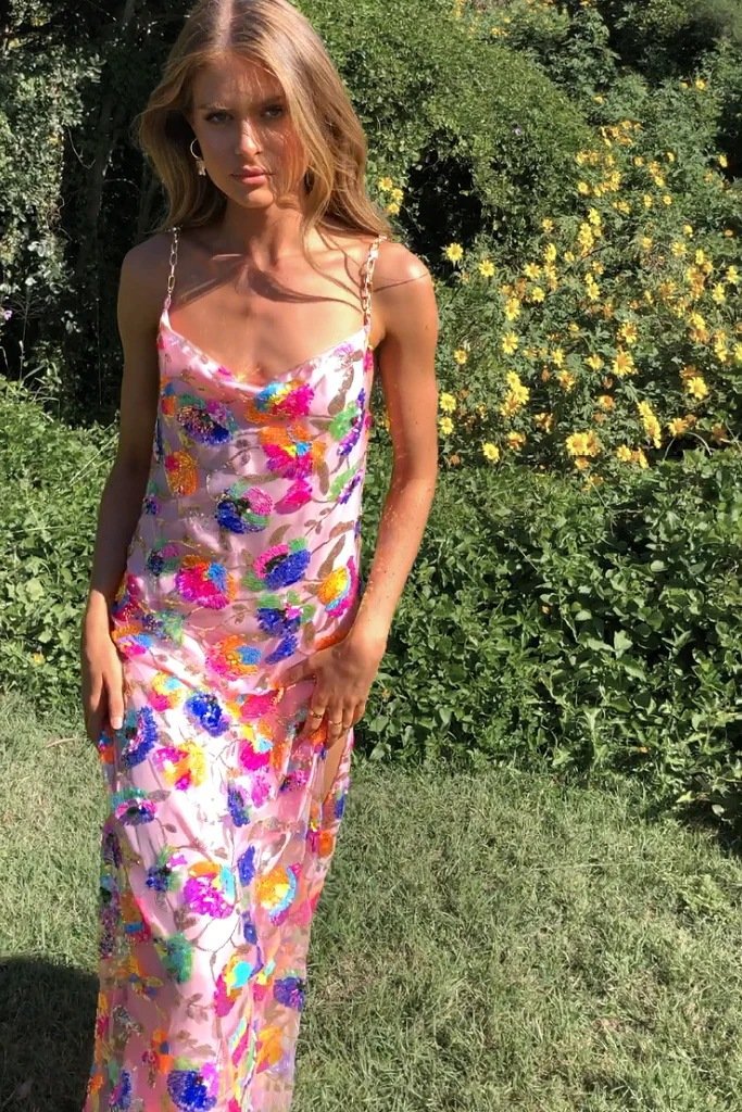 Flowing Maxi Dress With Side Split - Jaime