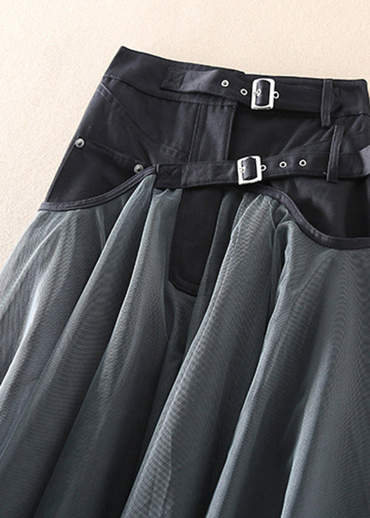 Fashionable Tulle Patchwork Long Skirt - Allegra