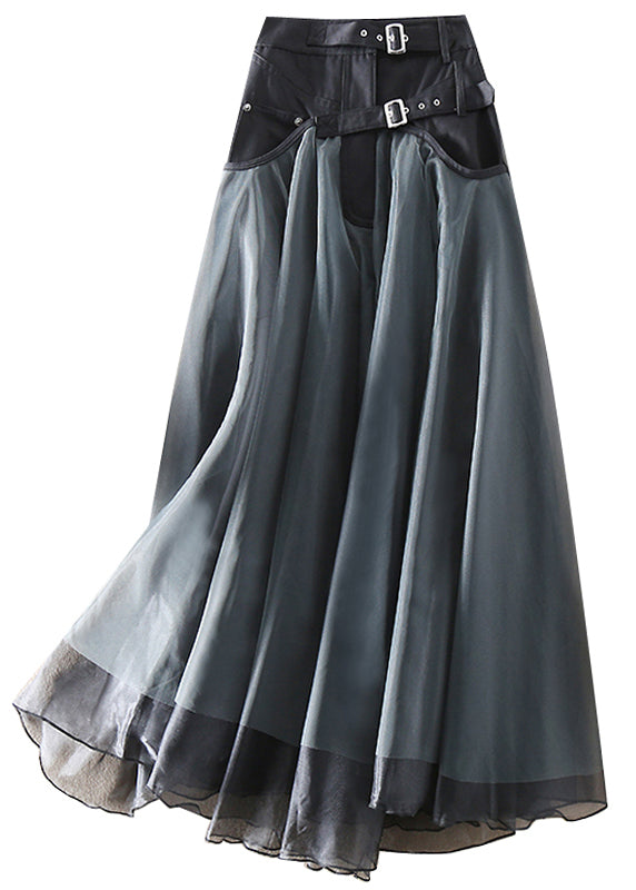 Fashionable Tulle Patchwork Long Skirt - Allegra