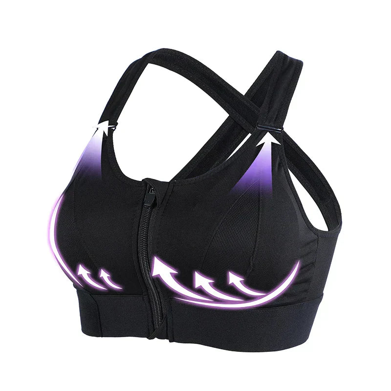 Front-Zip Sports Bra - Johnnie