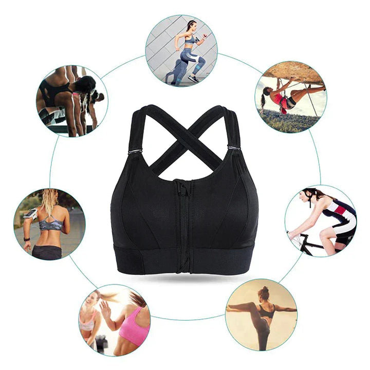 Front-Zip Sports Bra - Johnnie