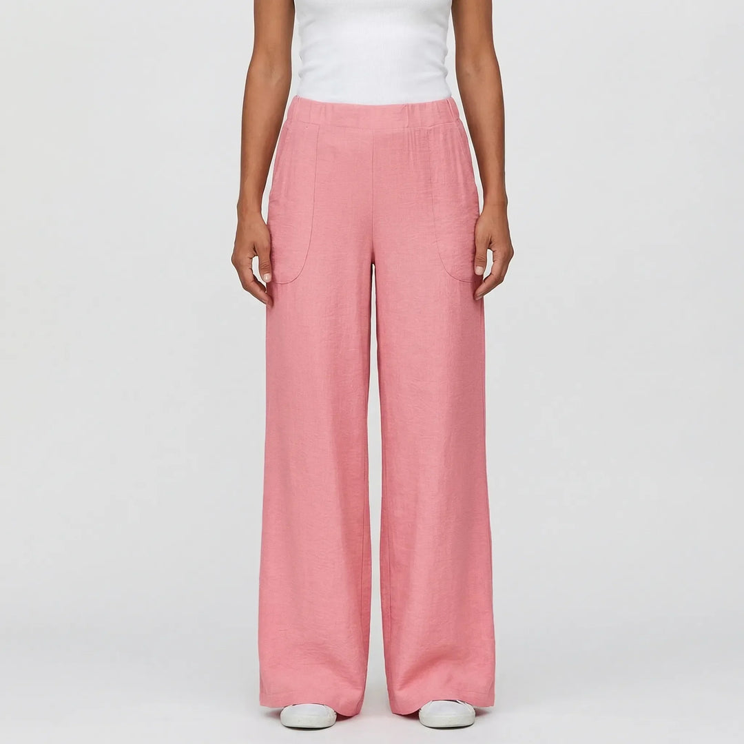 Full-Length Wide-Leg Casual Trousers - Renee