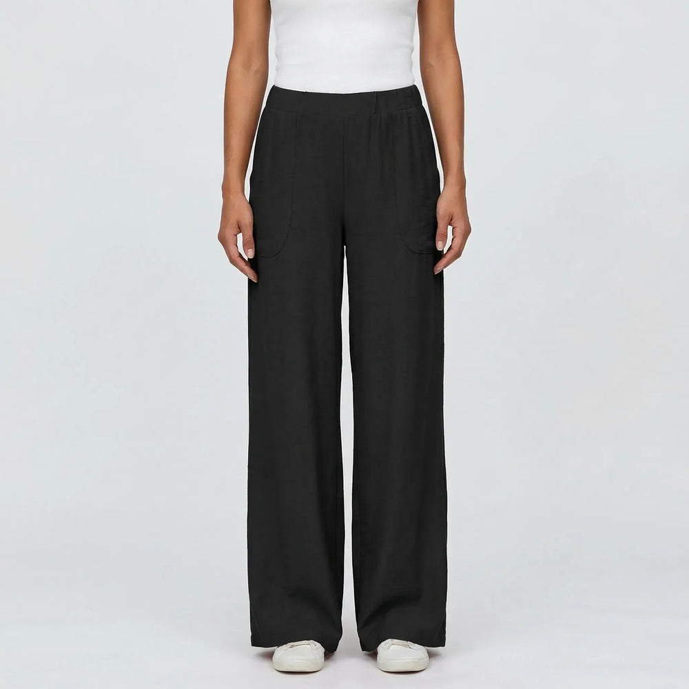 Full-Length Wide-Leg Casual Trousers - Renee