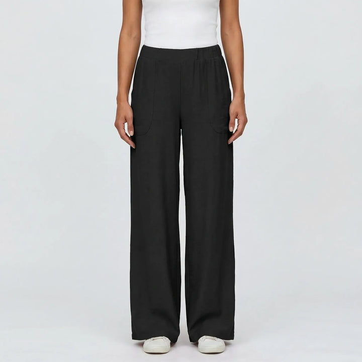 Full-Length Wide-Leg Casual Trousers - Renee