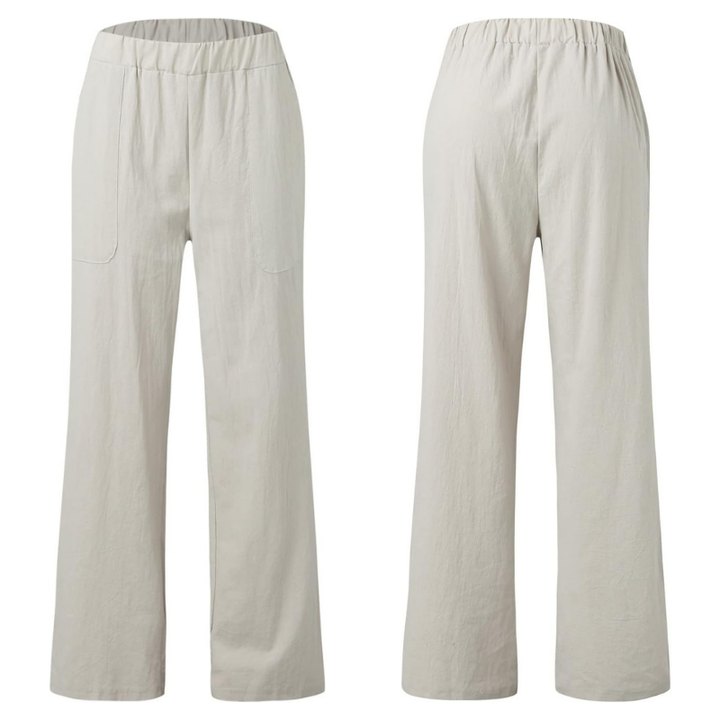 Full-Length Wide-Leg Casual Trousers - Renee
