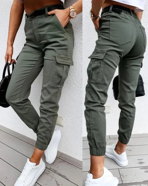 Functional Women's Trousers With Side Pockets - Lila