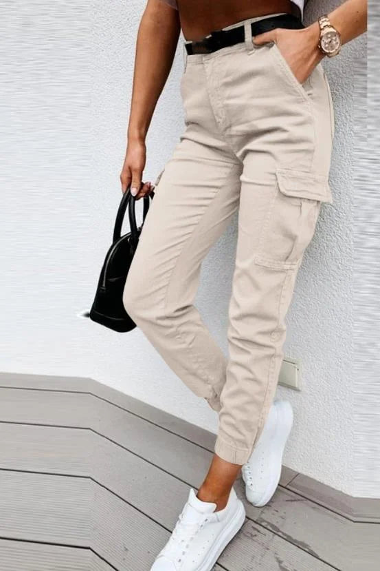 Functional Women's Trousers With Side Pockets - Lila