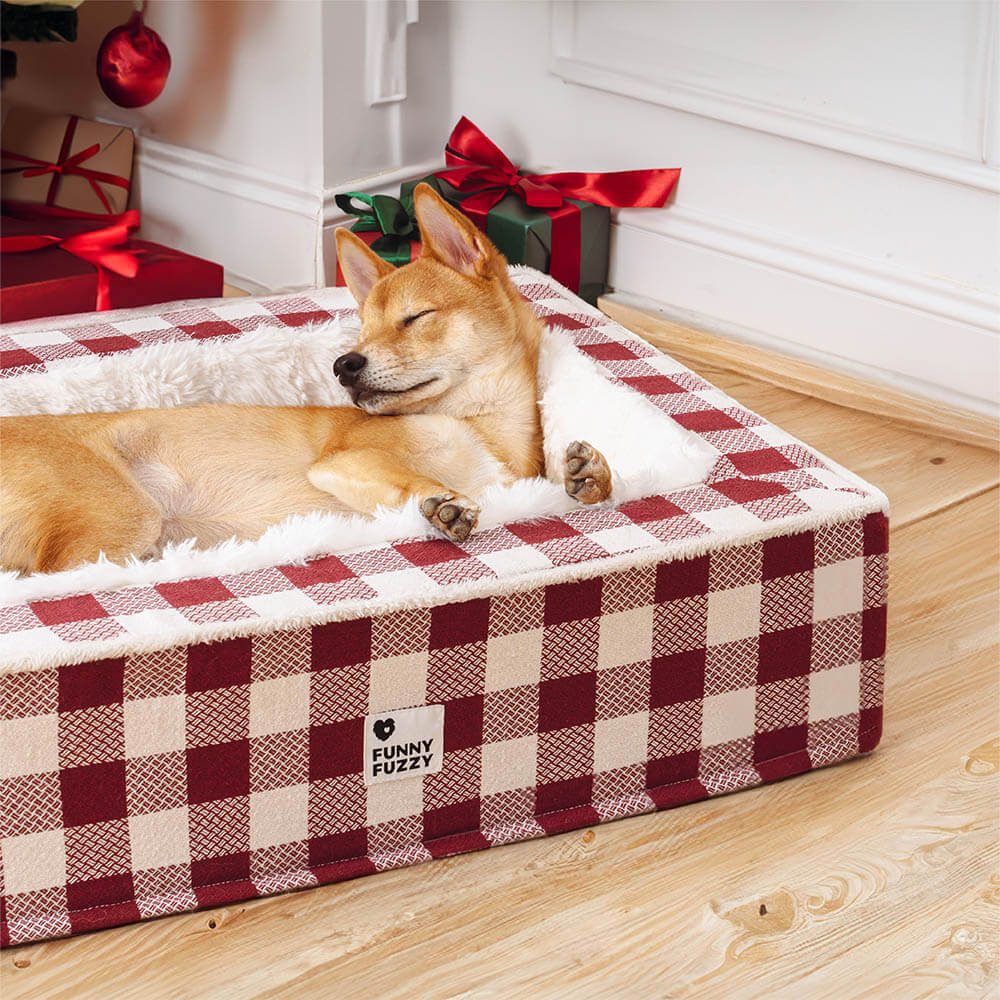 Superzacht Geruit Hondenbed - Scottish Snuggle Bed