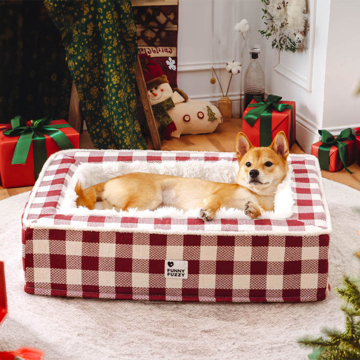 Superzacht Geruit Hondenbed - Scottish Snuggle Bed
