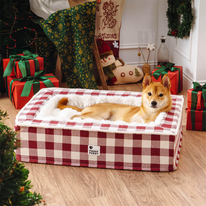 Superzacht Geruit Hondenbed - Scottish Snuggle Bed