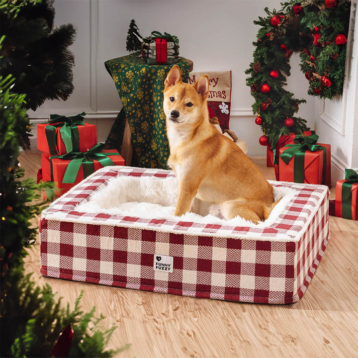 Superzacht Geruit Hondenbed - Scottish Snuggle Bed