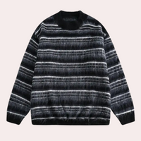Męski sweter w paski z wygodnym krojem - Dorian