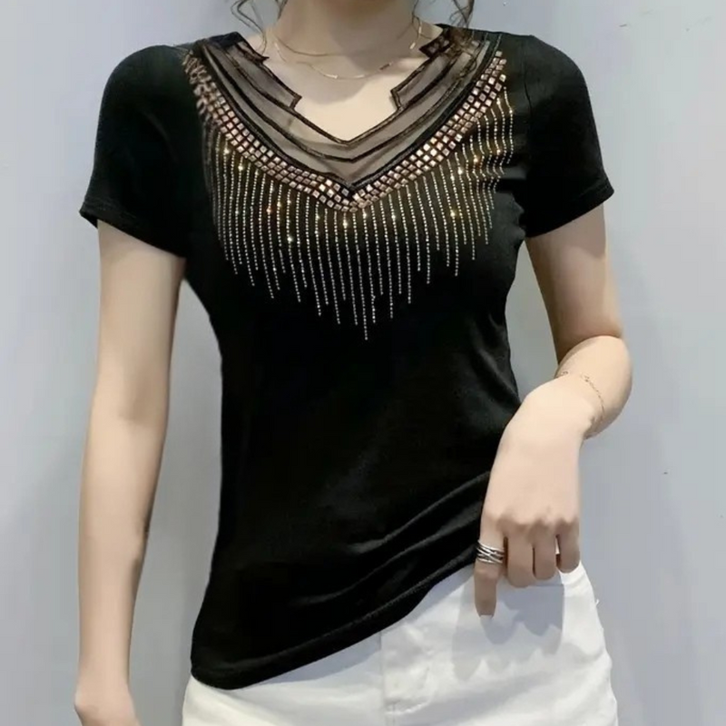 Trendy Sequin Blouse for Women - Lena