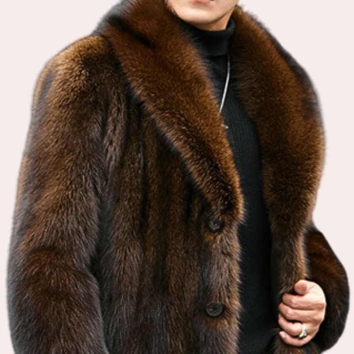 Timeless Men's Coat with Faux Fur - Jules