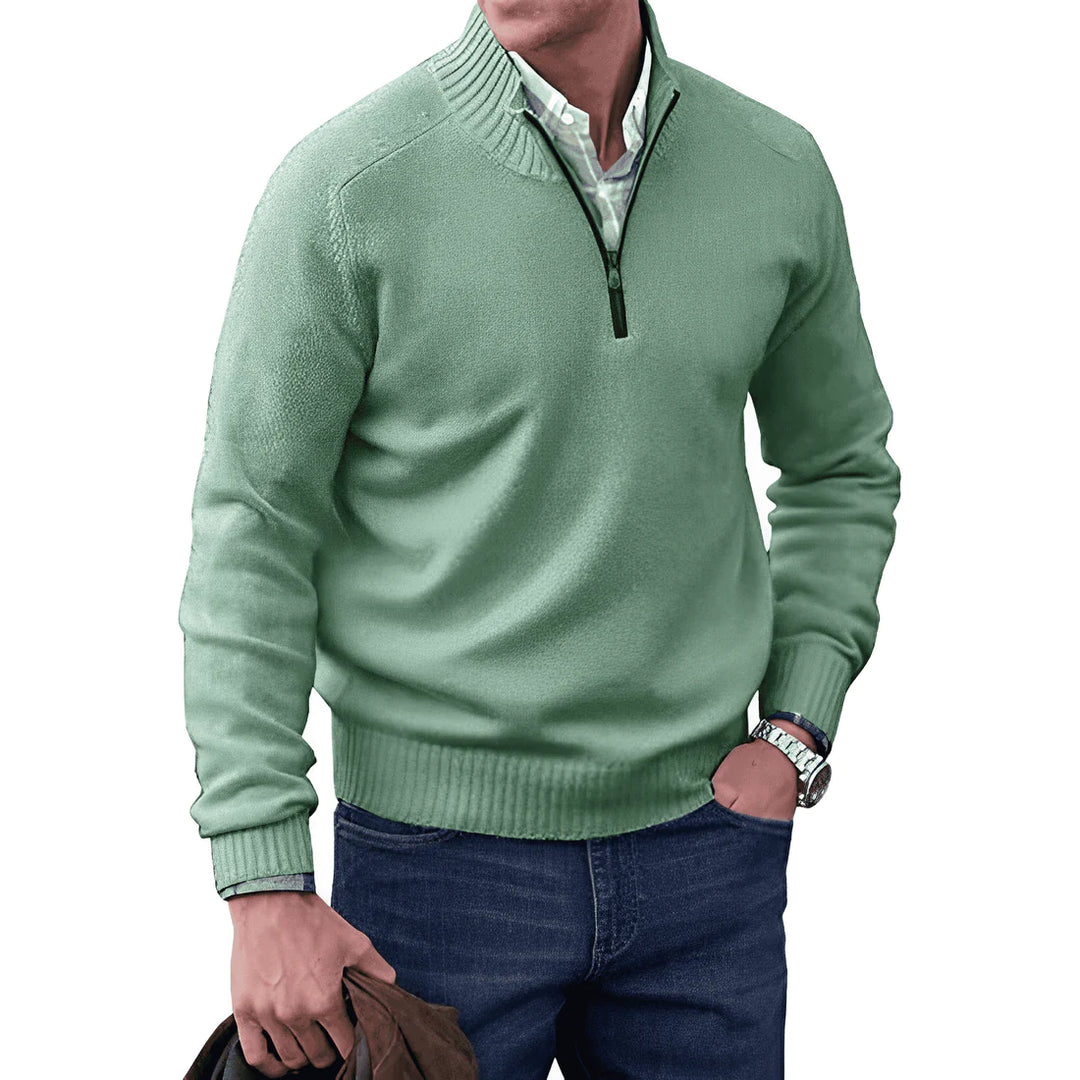 Sweter Sammy Jackson™ Dewitt Elegance | Komfort z kaszmiru z zamkiem błyskawicznym