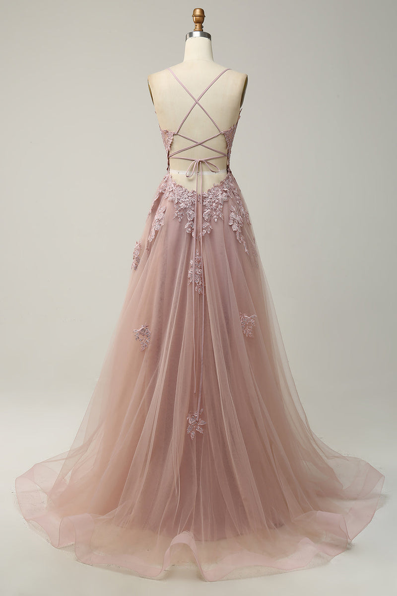Stylowa sukienka wieczorowa w linii A - Emilia