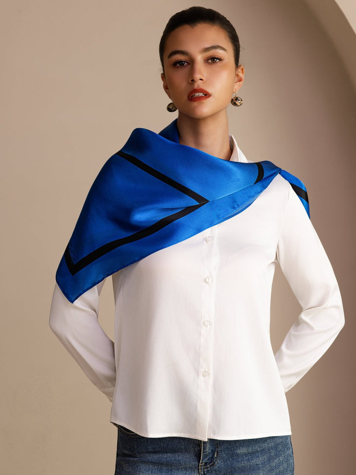 Geometric Print Square Scarf - Geoscarf