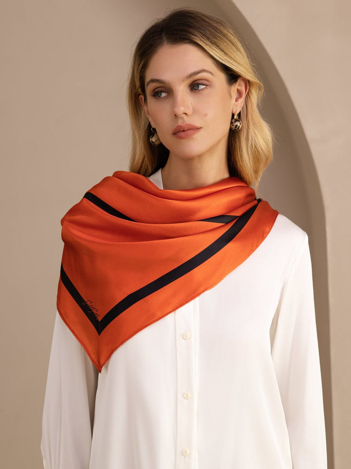 Geometric Print Square Scarf - Geoscarf