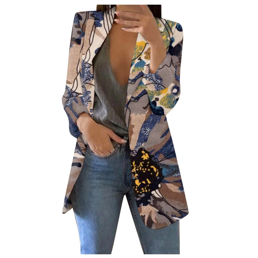 Printed Cropped Women's Blazer - Savannah