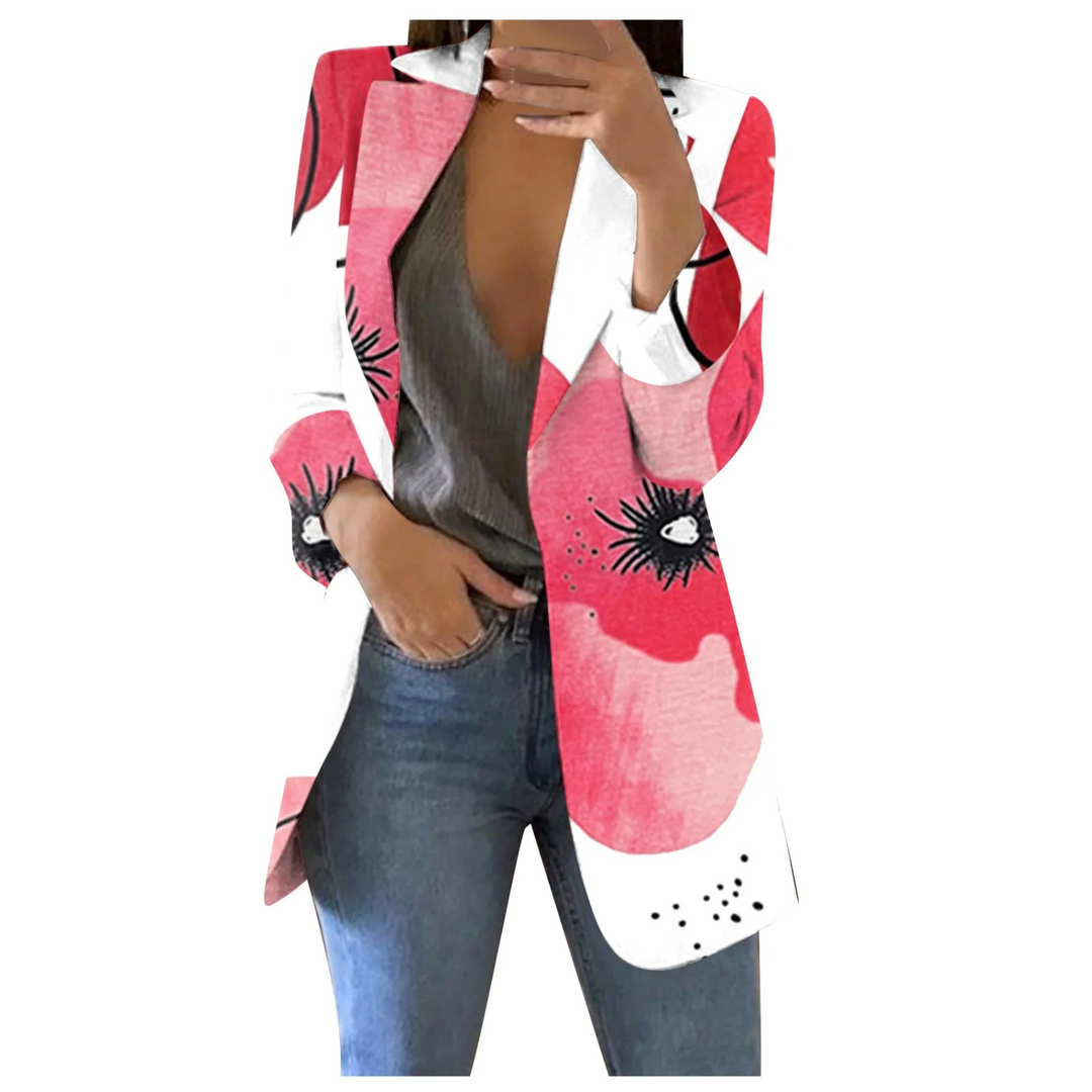 Printed Cropped Women's Blazer - Savannah