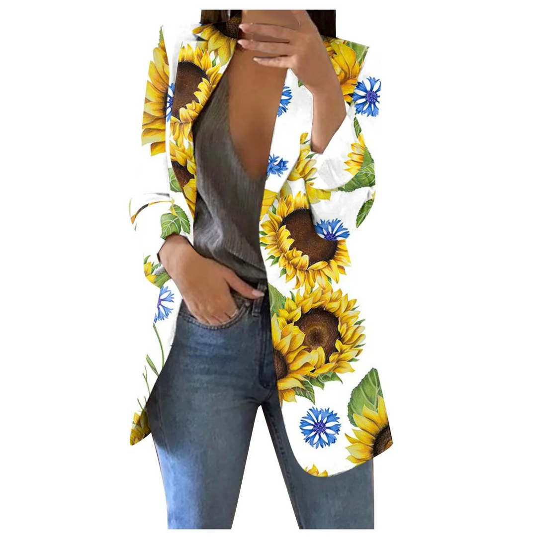 Printed Cropped Women's Blazer - Savannah