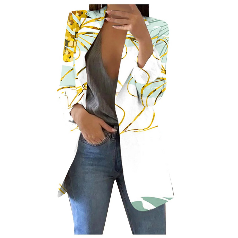 Printed Cropped Women's Blazer - Savannah