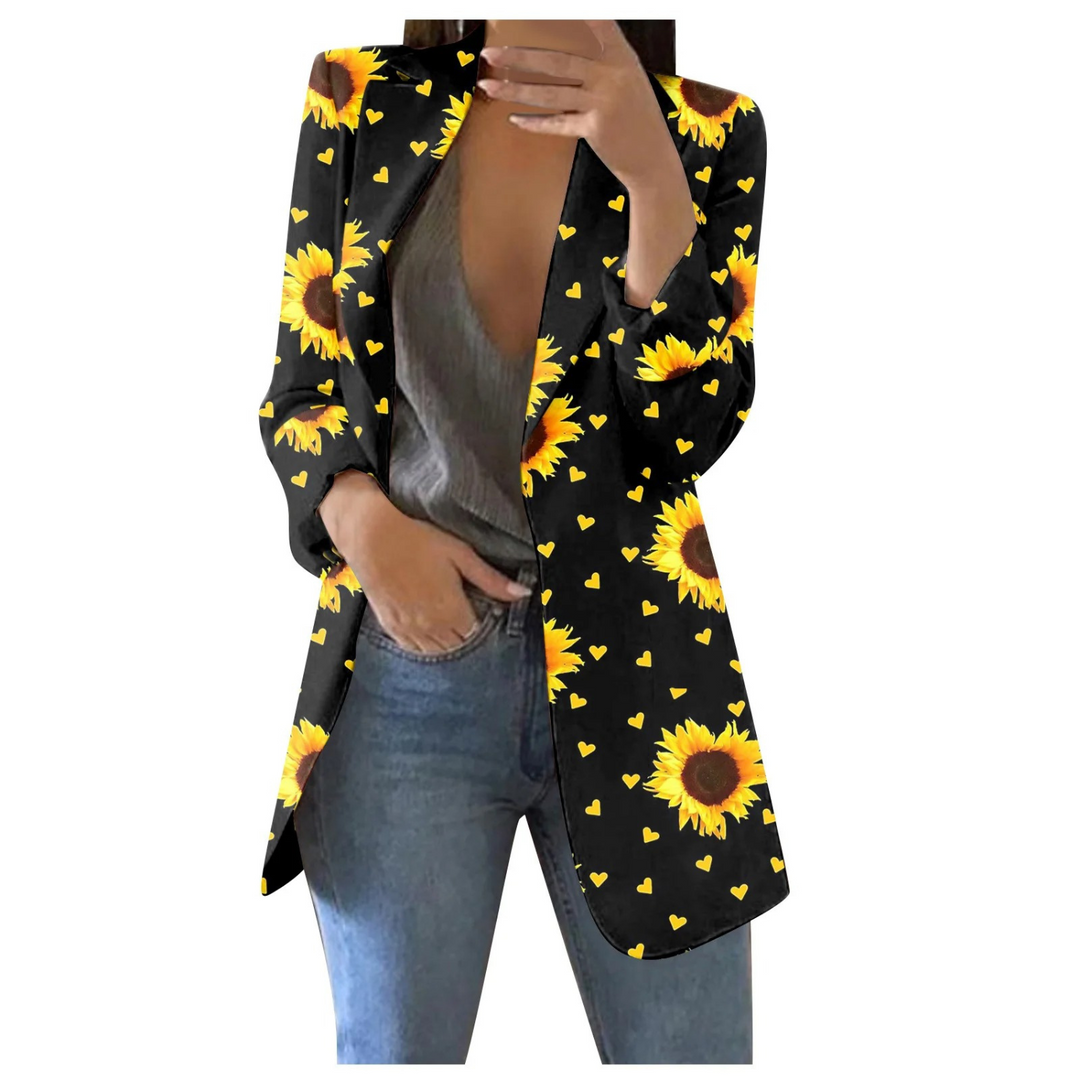 Printed Cropped Women's Blazer - Savannah