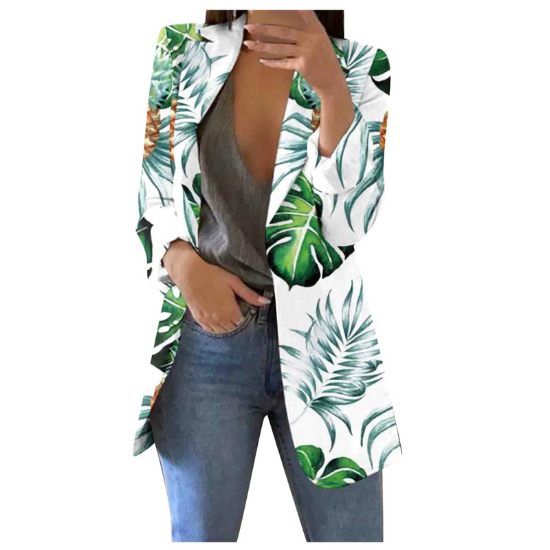 Printed Cropped Women's Blazer - Savannah