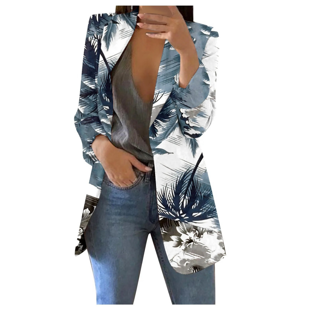 Printed Cropped Women's Blazer - Savannah