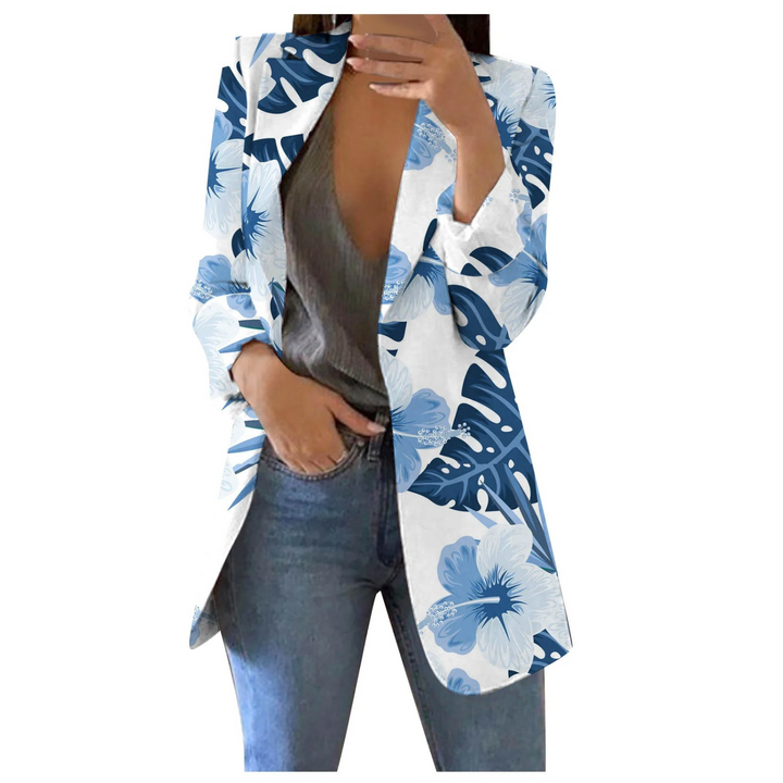 Printed Cropped Women's Blazer - Savannah