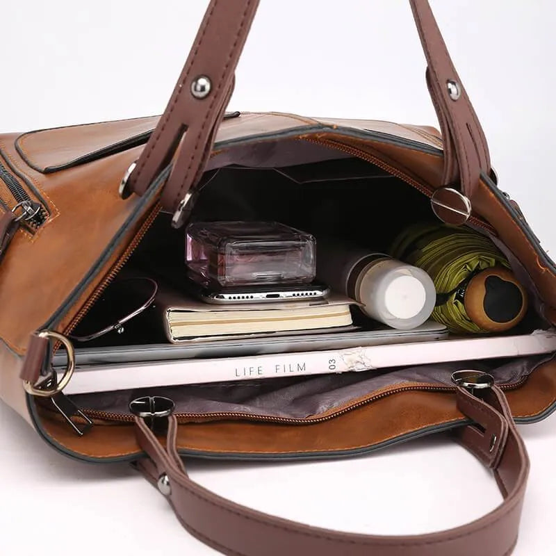 Geräumige Schultertasche Mit Griffen - Noemi
