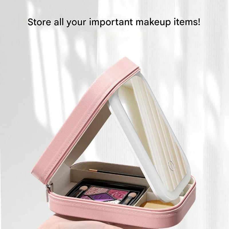 Compact Lighted Makeup Organizer for On the Go - Liora
