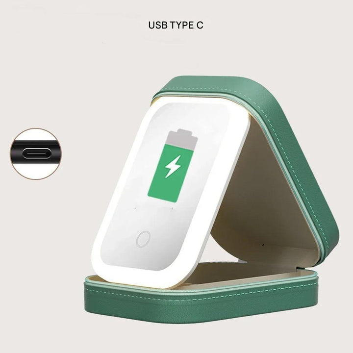 Compact Lighted Makeup Organizer for On the Go - Liora