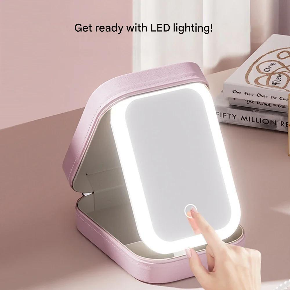 Compact Lighted Makeup Organizer for On the Go - Liora