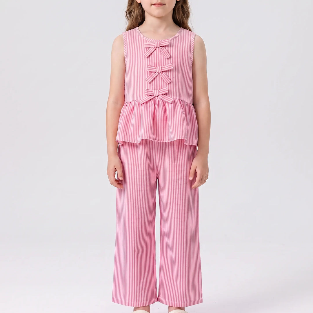 Gestreepte Tweedelige Zomerset Voor Meisjes - SweetStripe