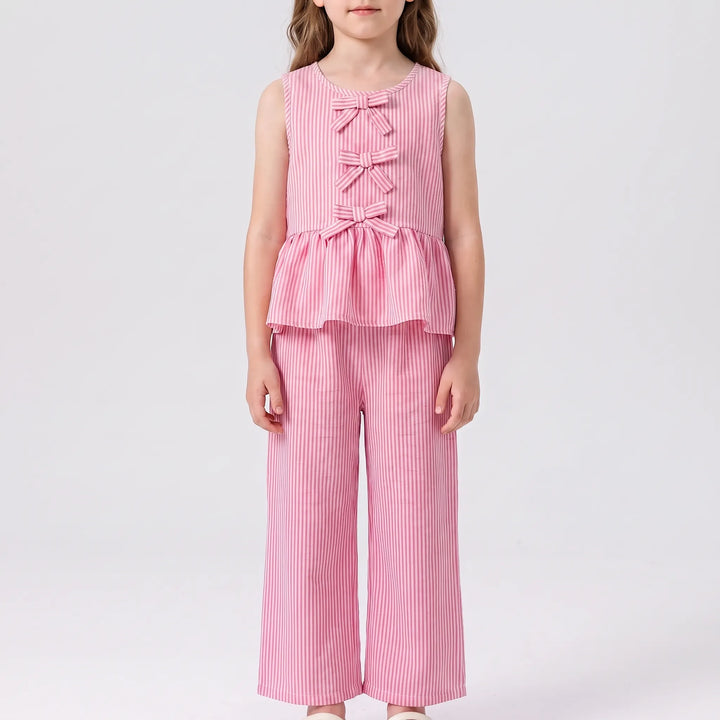 Gestreepte Tweedelige Zomerset Voor Meisjes - SweetStripe